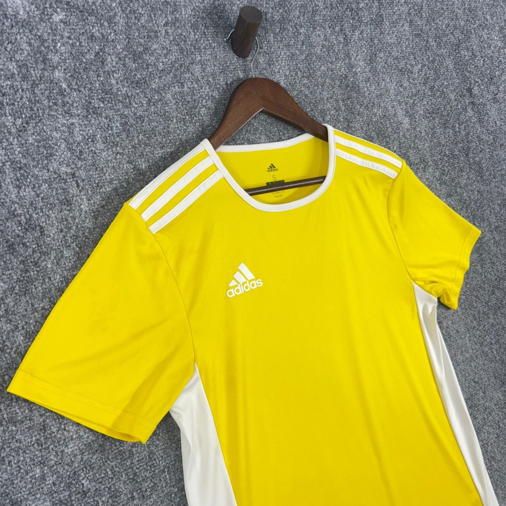 Adidas Men's Training T-Shirt Yellow White Climalite Athletic Top‎